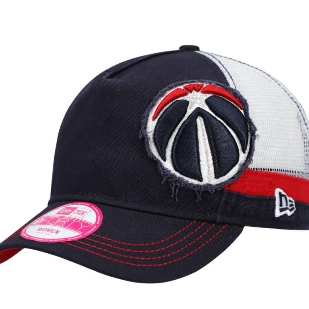 Women's New Era Navy Washington Wizards Double Trucker 9TWENTY Adjustabl…
